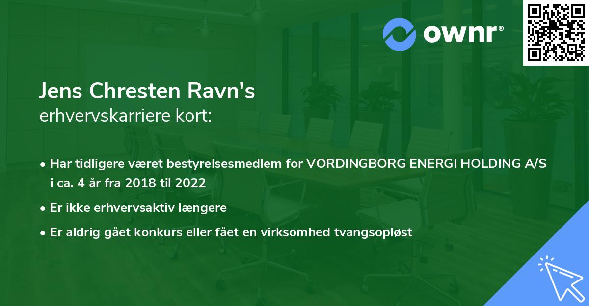 Jens Chresten Ravn's erhvervskarriere kort