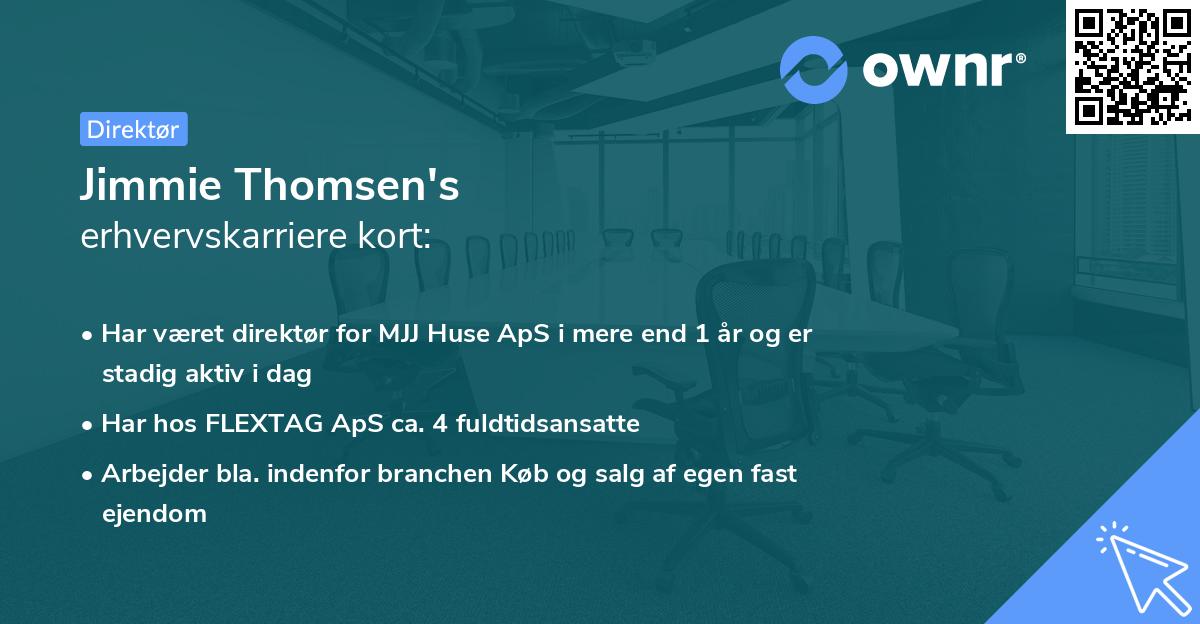 Jimmie Thomsen's erhvervskarriere kort