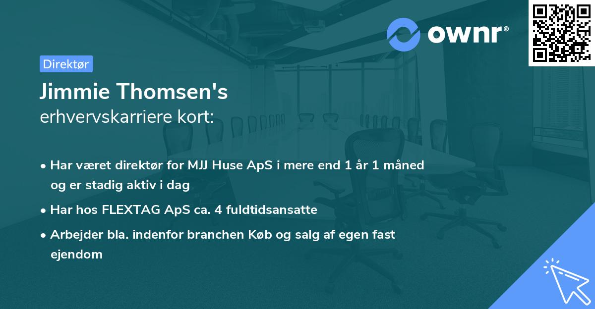 Jimmie Thomsen's erhvervskarriere kort