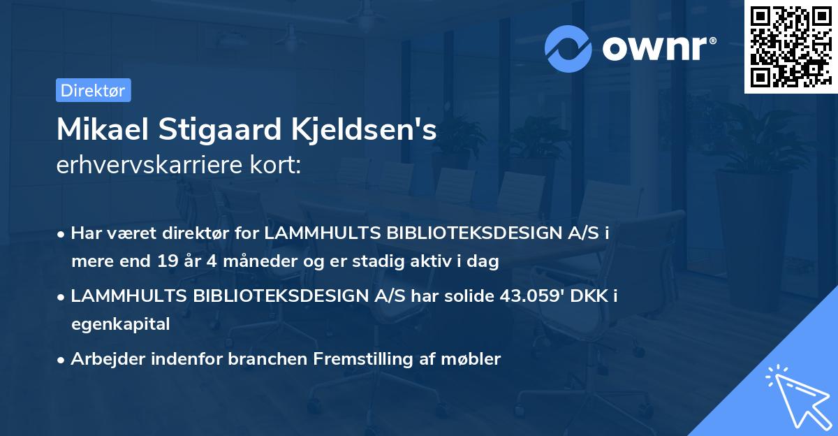 Mikael Stigaard Kjeldsen's erhvervskarriere kort