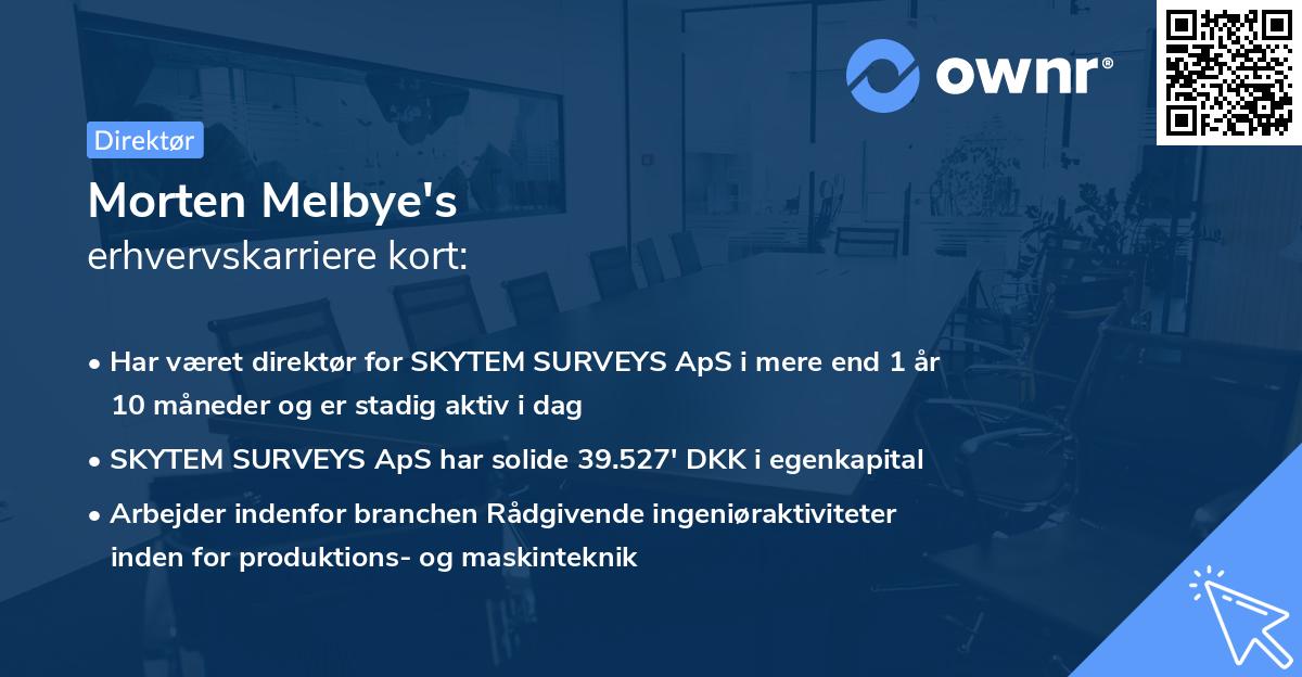 Morten Melbye's erhvervskarriere kort