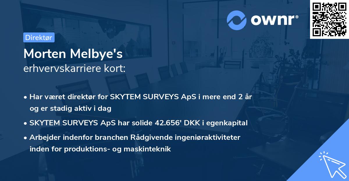 Morten Melbye's erhvervskarriere kort