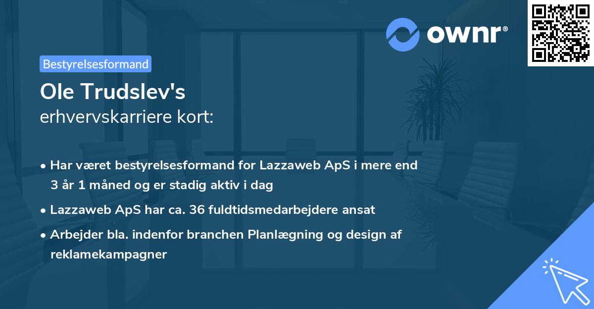 Ole Trudslev's erhvervskarriere kort