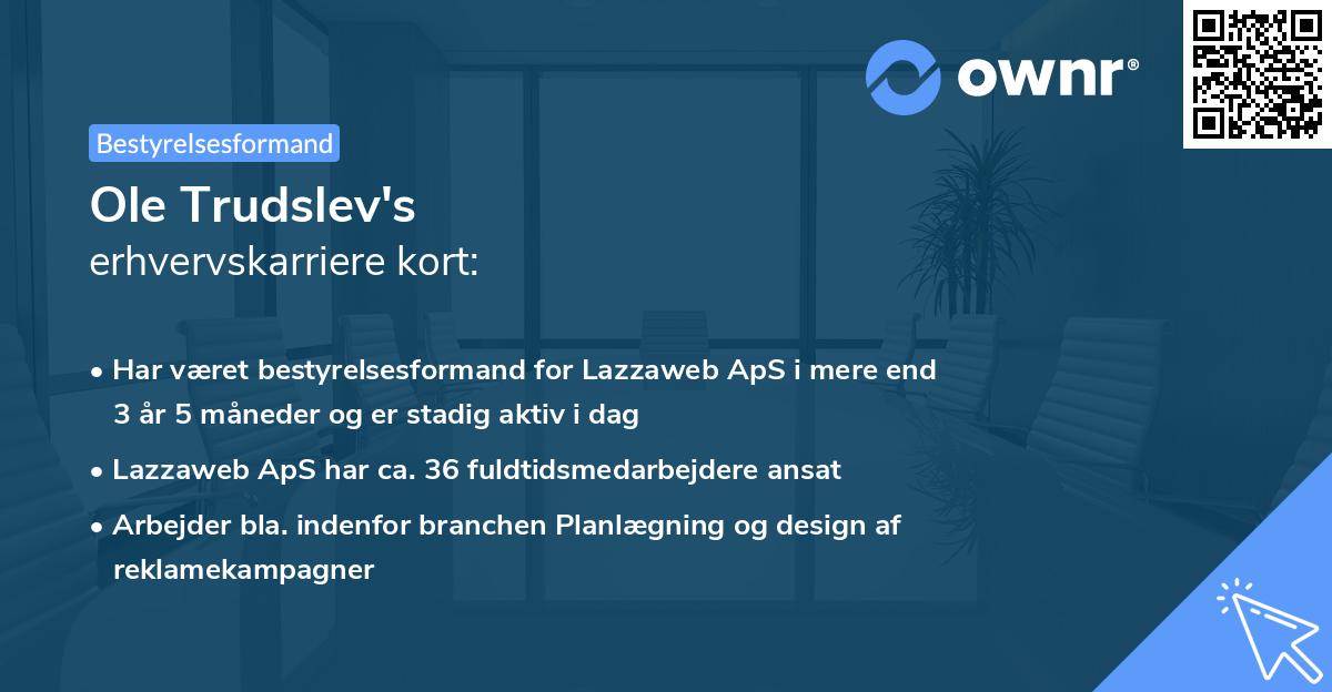 Ole Trudslev's erhvervskarriere kort