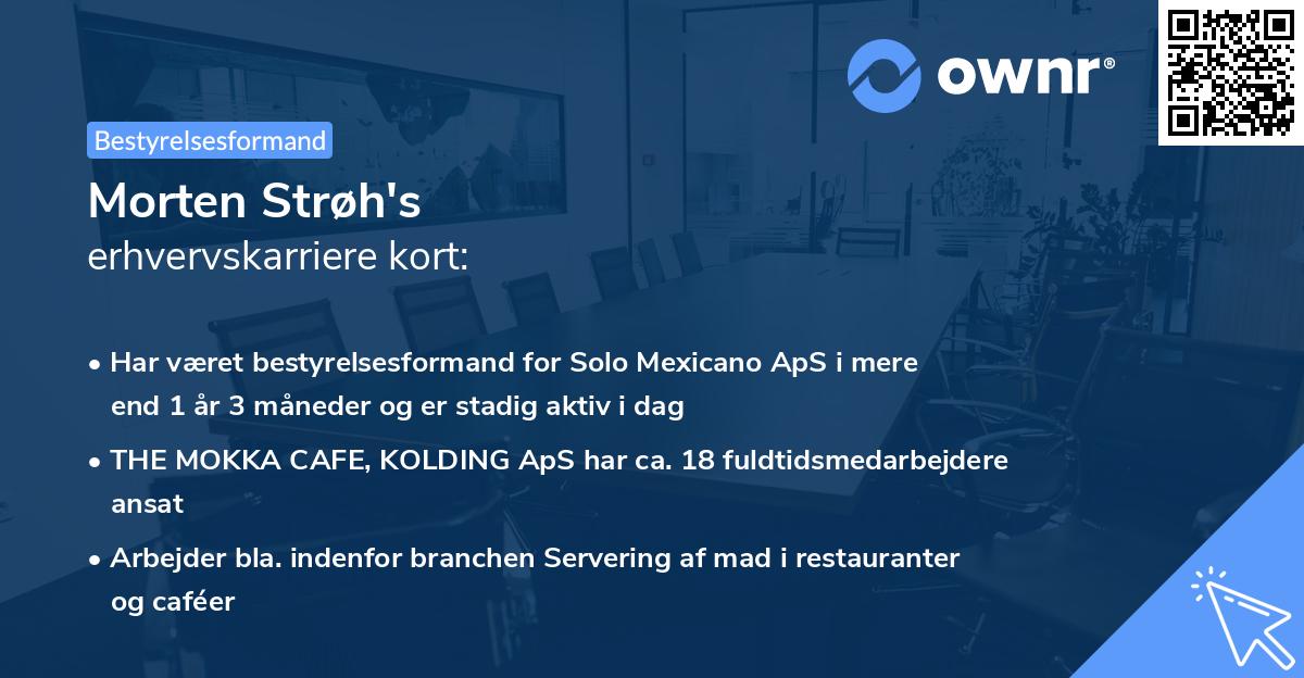 Morten Strøh's erhvervskarriere kort