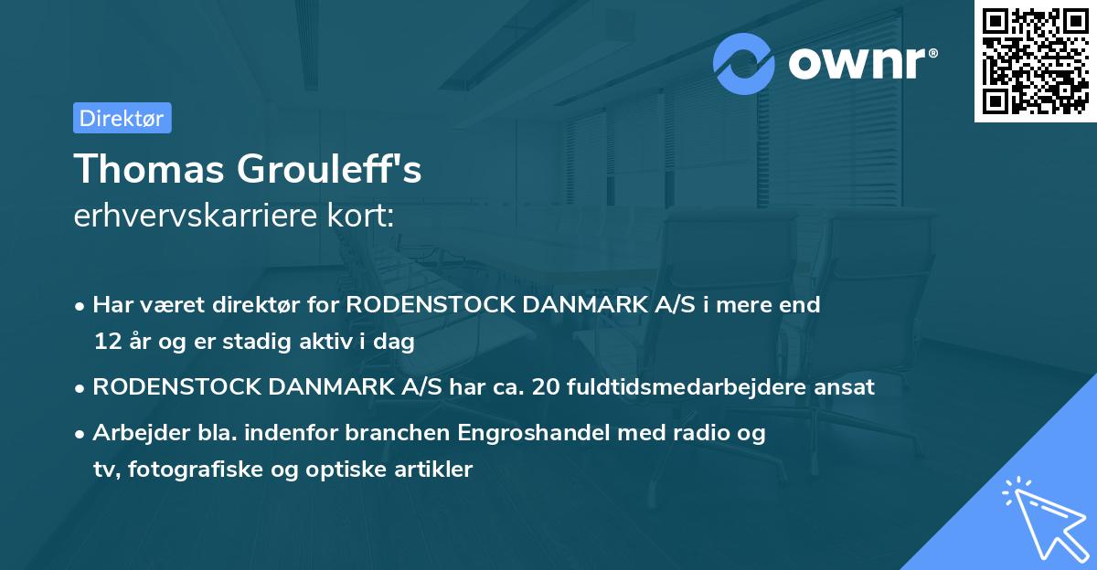 Thomas Grouleff's erhvervskarriere kort