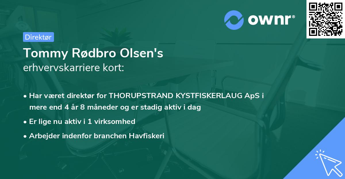Tommy Rødbro Olsen's erhvervskarriere kort
