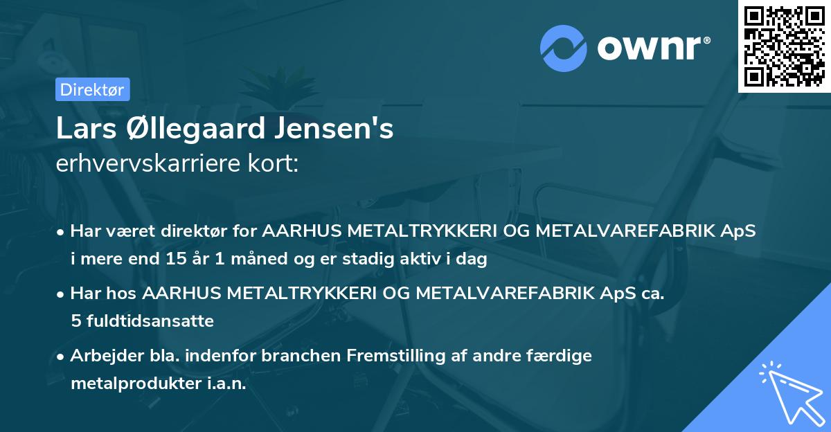 Lars Øllegaard Jensen's erhvervskarriere kort