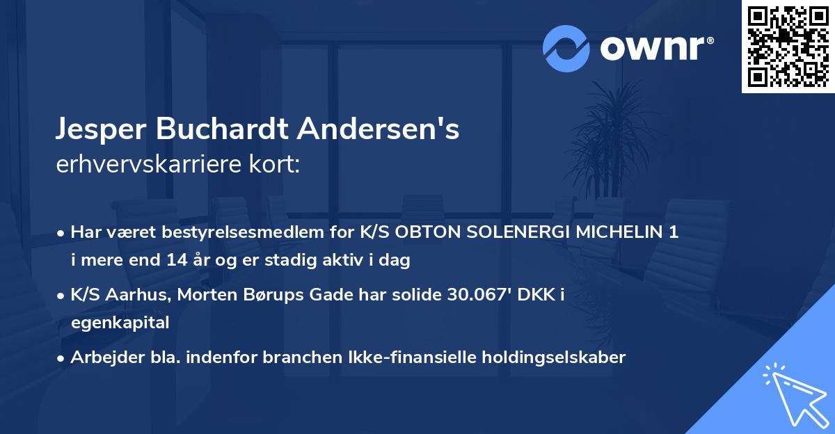 Jesper Buchardt Andersen's erhvervskarriere kort