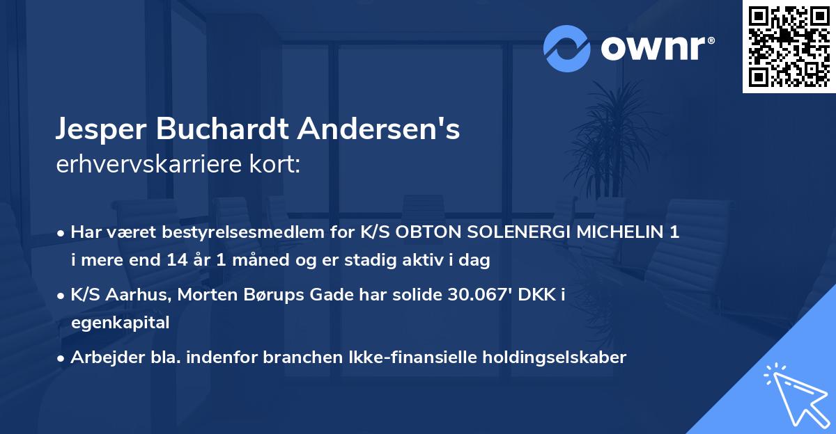 Jesper Buchardt Andersen's erhvervskarriere kort