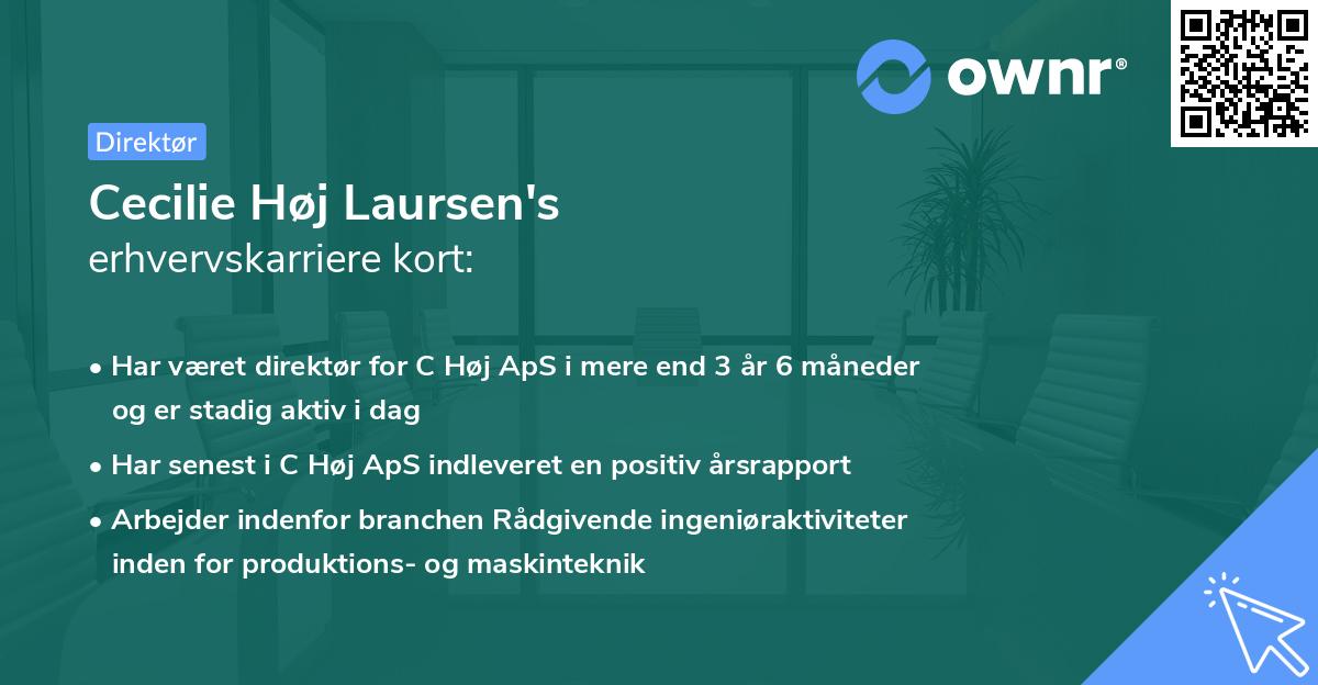Cecilie Høj Laursen's erhvervskarriere kort