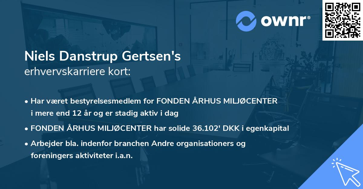 Niels Danstrup Gertsen's erhvervskarriere kort