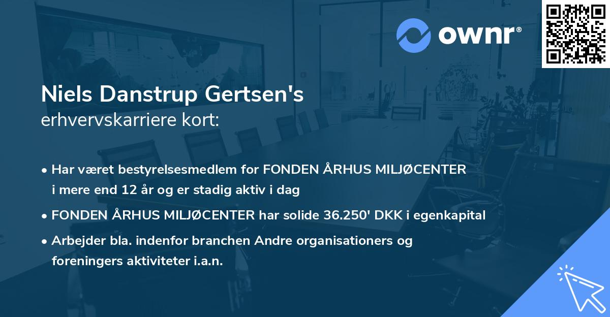 Niels Danstrup Gertsen's erhvervskarriere kort