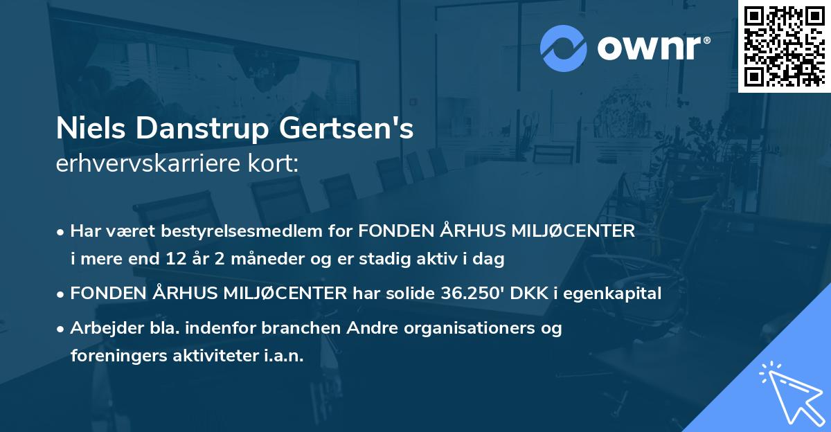 Niels Danstrup Gertsen's erhvervskarriere kort
