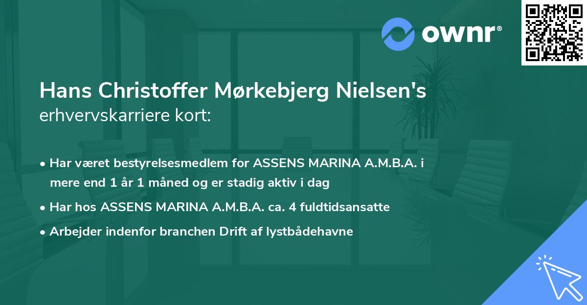 Hans Christoffer Mørkebjerg Nielsen's erhvervskarriere kort