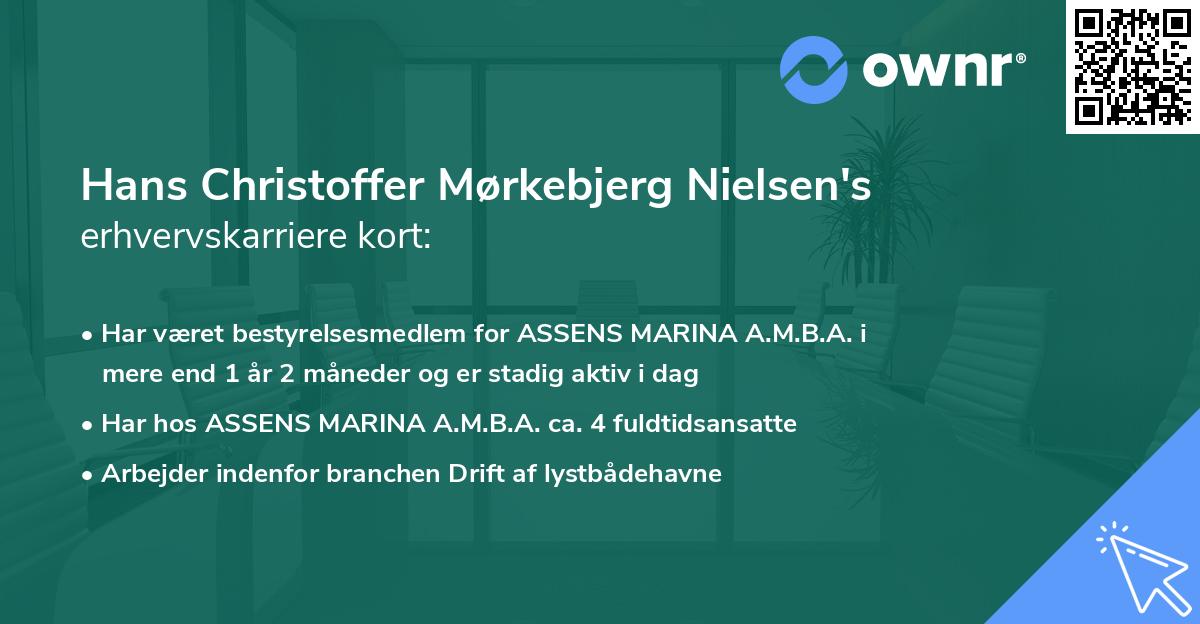 Hans Christoffer Mørkebjerg Nielsen's erhvervskarriere kort