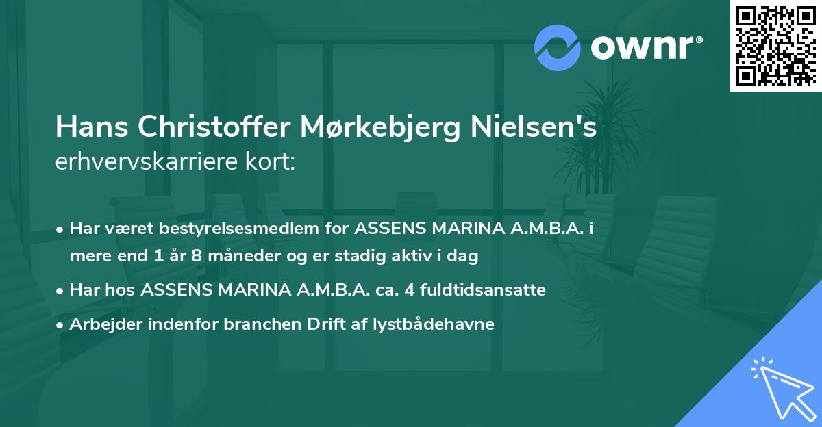 Hans Christoffer Mørkebjerg Nielsen's erhvervskarriere kort