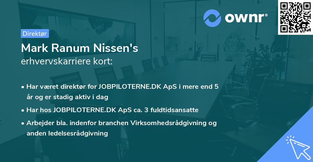 Mark Ranum Nissen's erhvervskarriere kort