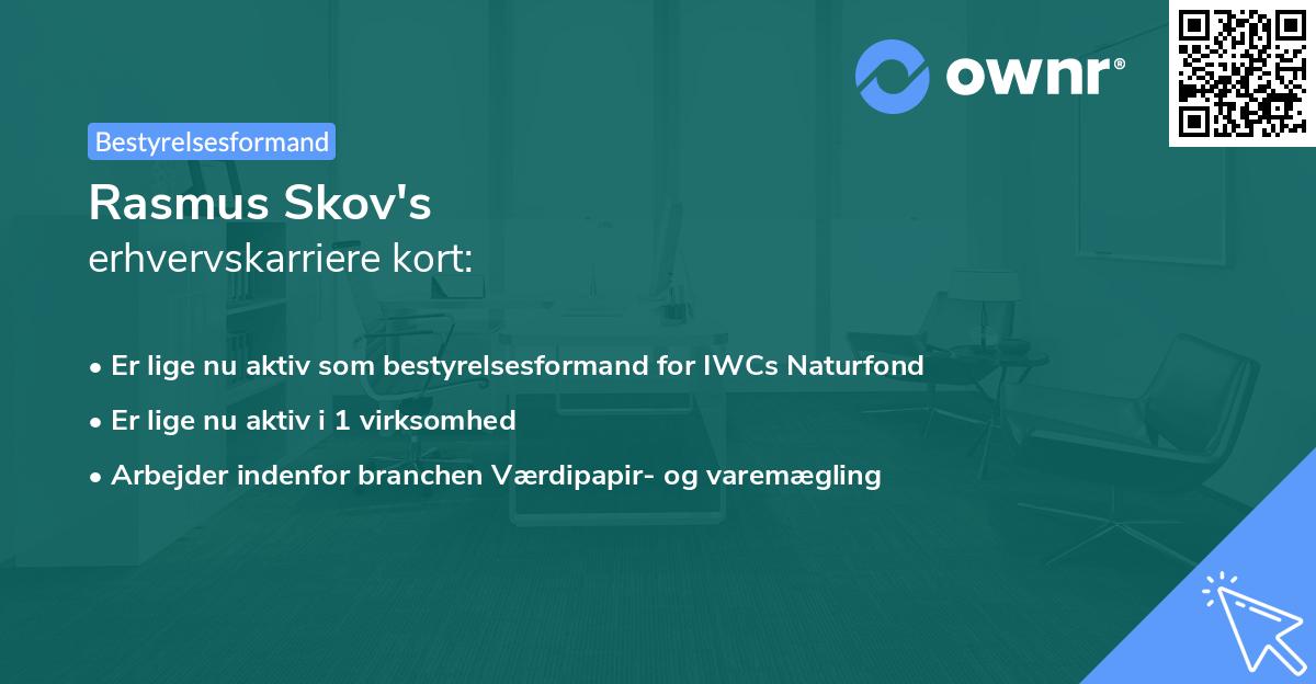 Rasmus Skov's erhvervskarriere kort