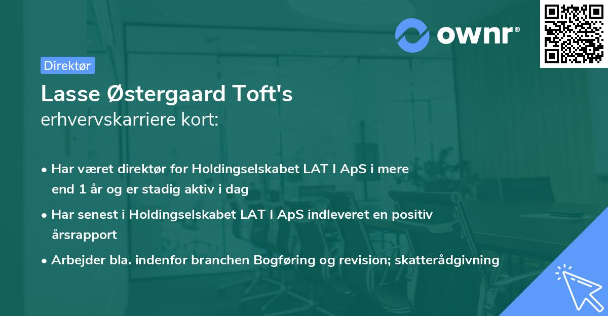 Lasse Østergaard Toft's erhvervskarriere kort