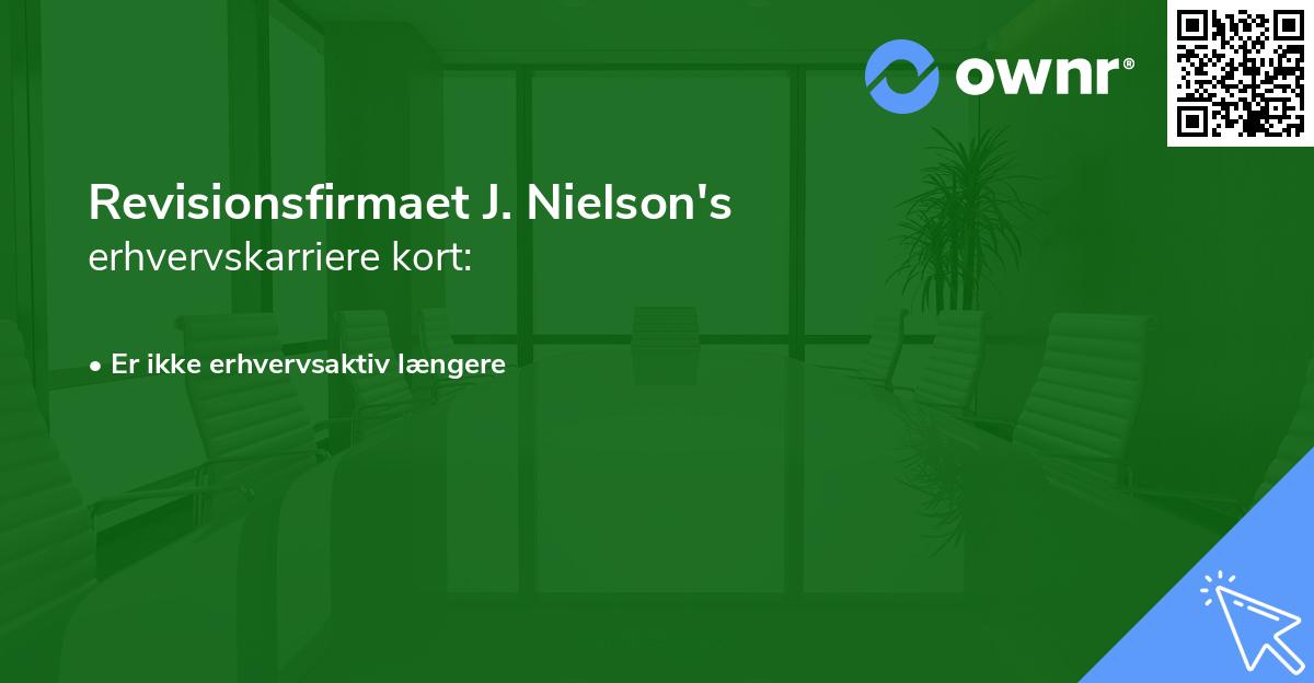 Revisionsfirmaet J. Nielson's erhvervskarriere kort
