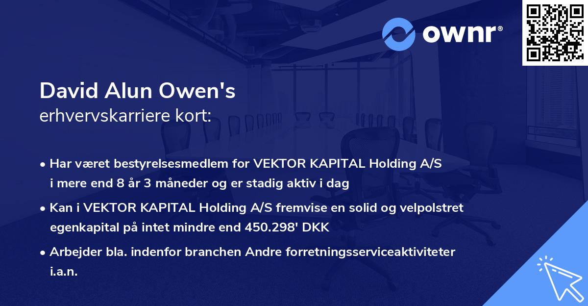 David Alun Owen's erhvervskarriere kort