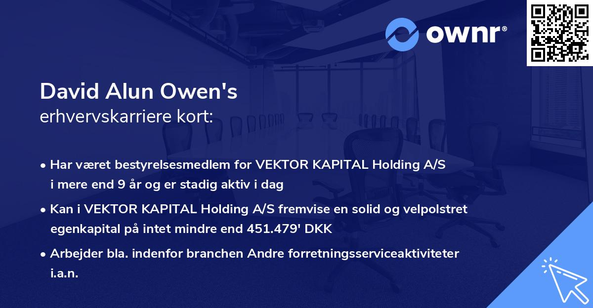 David Alun Owen's erhvervskarriere kort