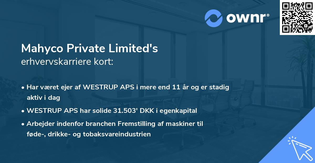 Mahyco Private Limited's erhvervskarriere kort