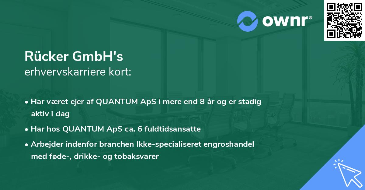 Rücker GmbH's erhvervskarriere kort