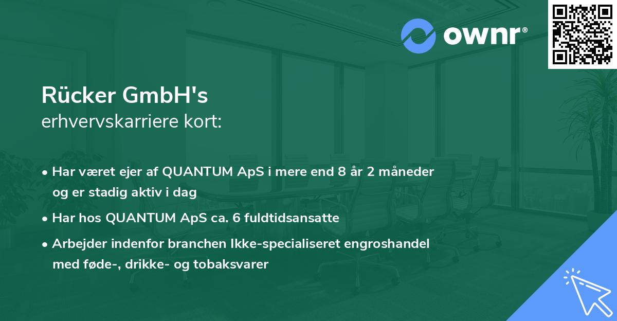 Rücker GmbH's erhvervskarriere kort