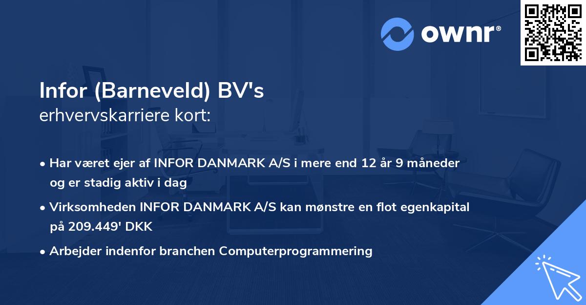 Infor (Barneveld) BV's erhvervskarriere kort