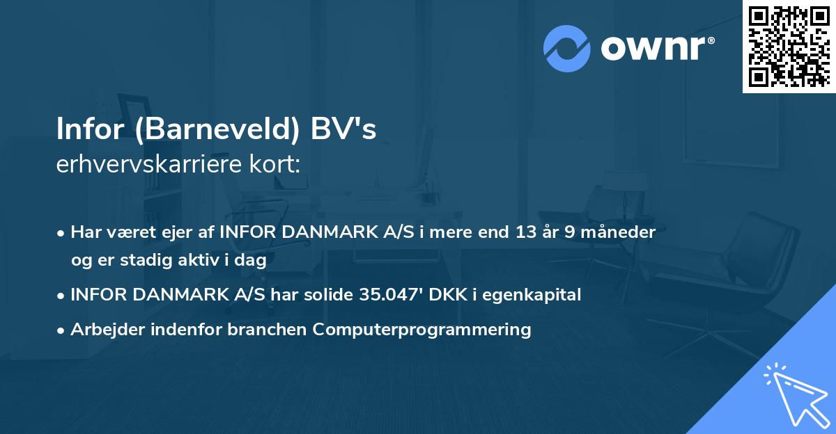 Infor (Barneveld) BV's erhvervskarriere kort