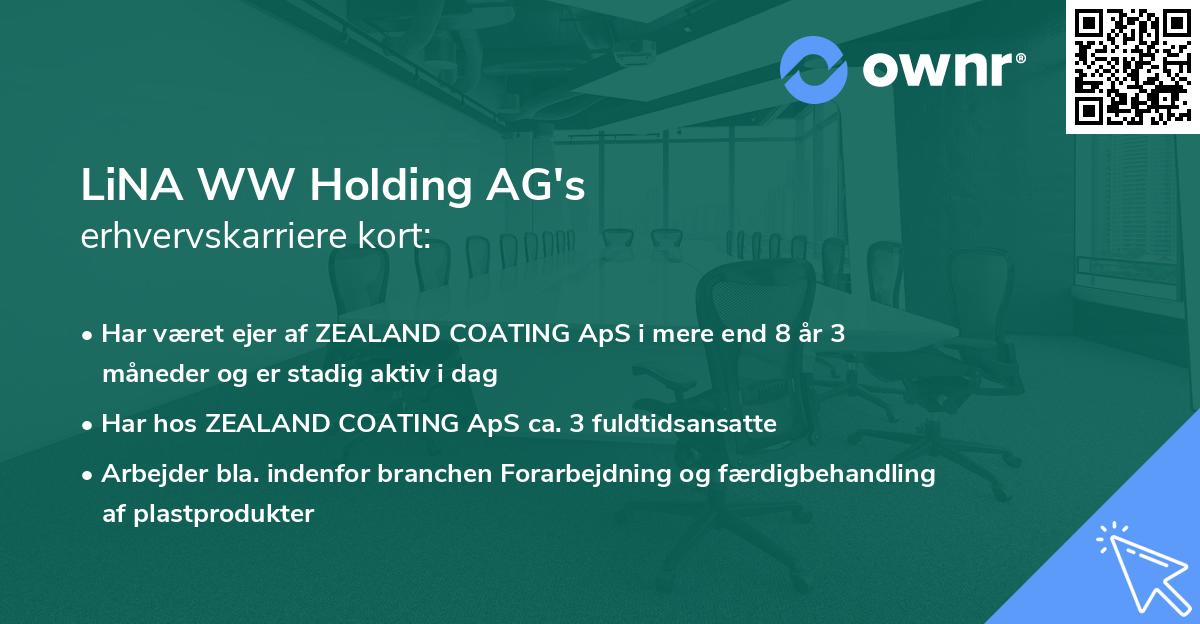 LiNA WW Holding AG's erhvervskarriere kort