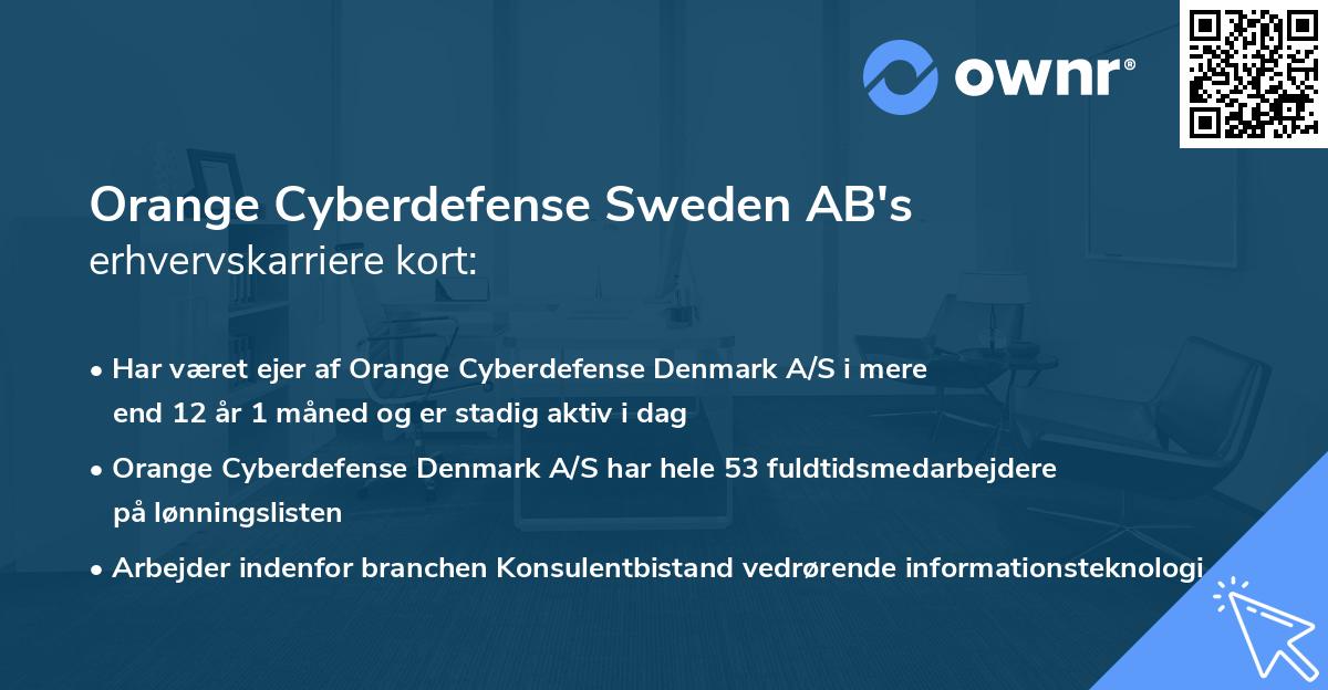 Orange Cyberdefense Sweden AB's erhvervskarriere kort