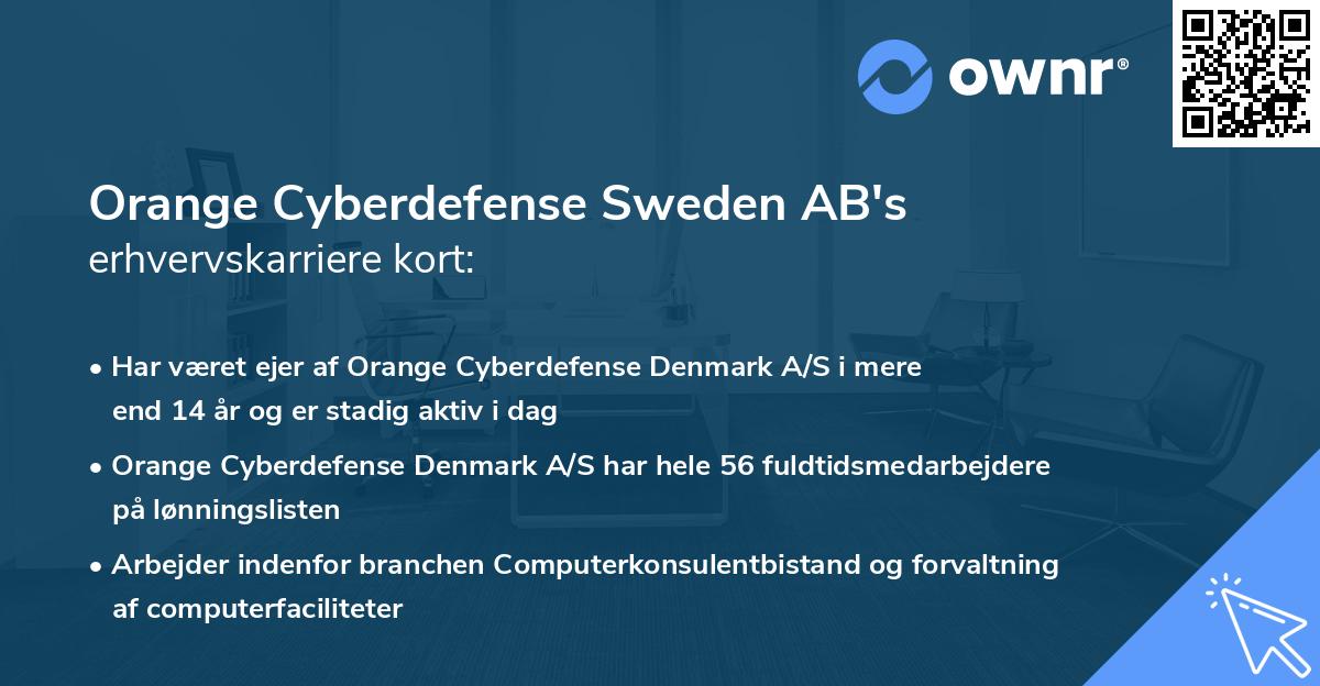Orange Cyberdefense Sweden AB's erhvervskarriere kort