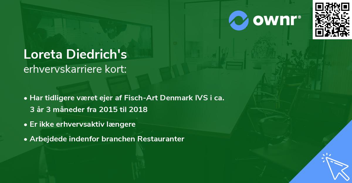 Loreta Diedrich's erhvervskarriere kort