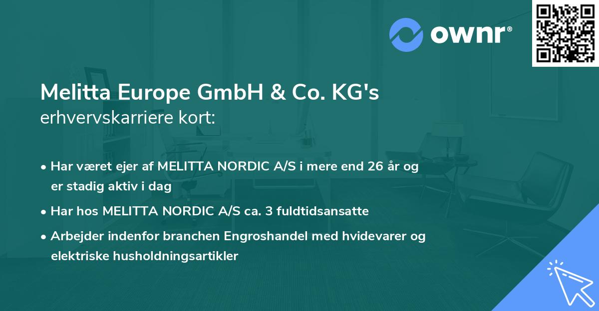 Melitta Europe GmbH & Co. KG's erhvervskarriere kort