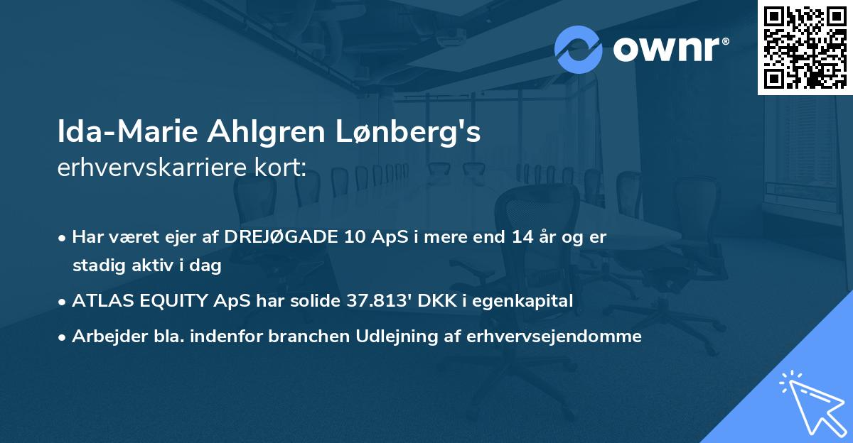 Ida-Marie Ahlgren Lønberg's erhvervskarriere kort