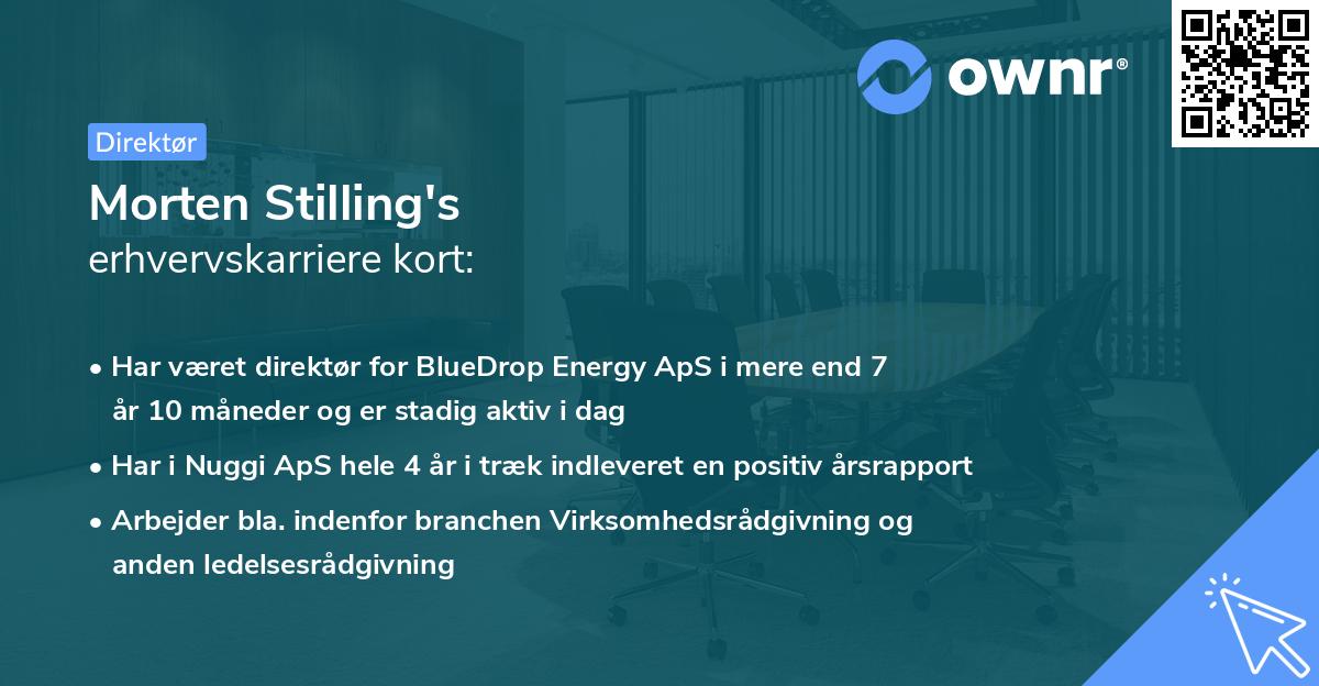 Morten Stilling's erhvervskarriere kort