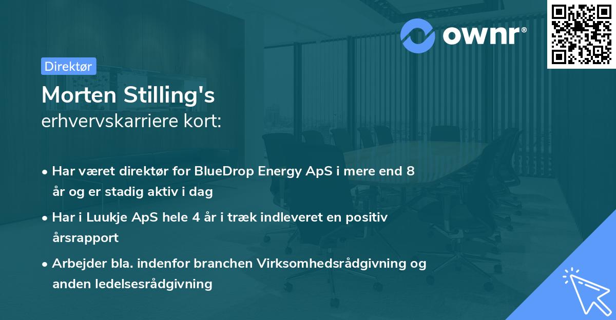 Morten Stilling's erhvervskarriere kort