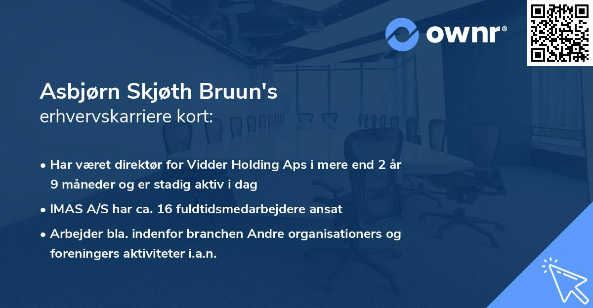 Asbjørn Skjøth Bruun's erhvervskarriere kort