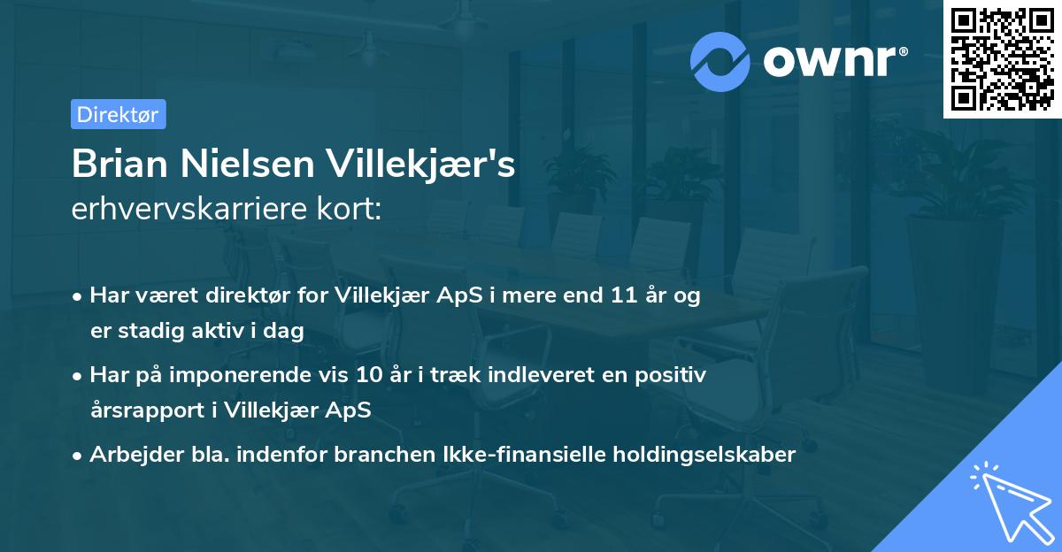 Brian Nielsen Villekjær's erhvervskarriere kort