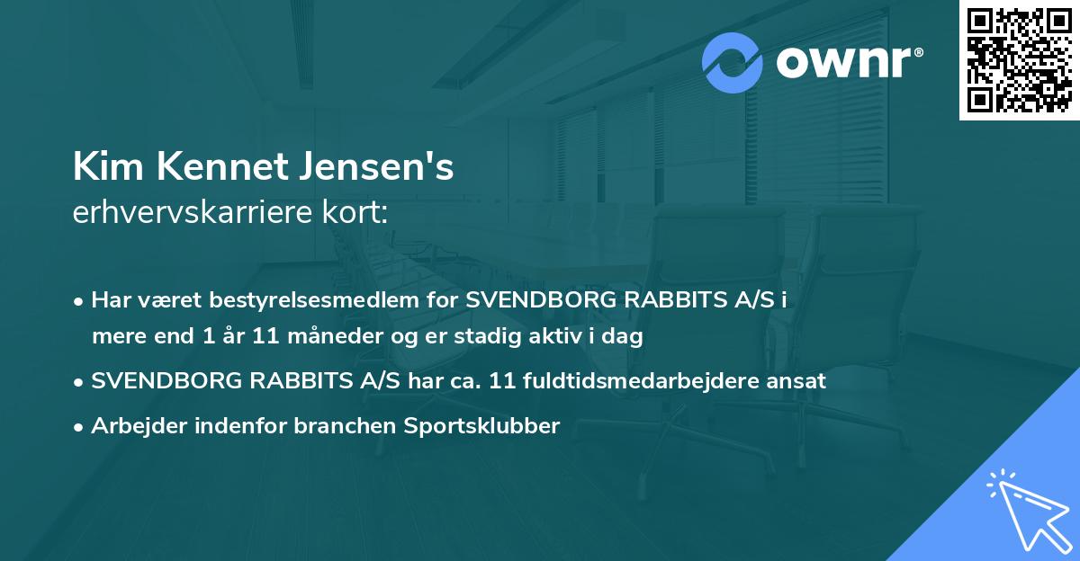 Kim Kennet Jensen's erhvervskarriere kort