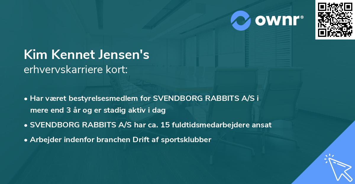 Kim Kennet Jensen's erhvervskarriere kort