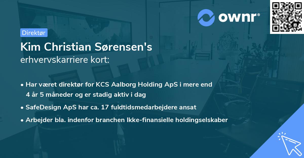 Kim Christian Sørensen's erhvervskarriere kort