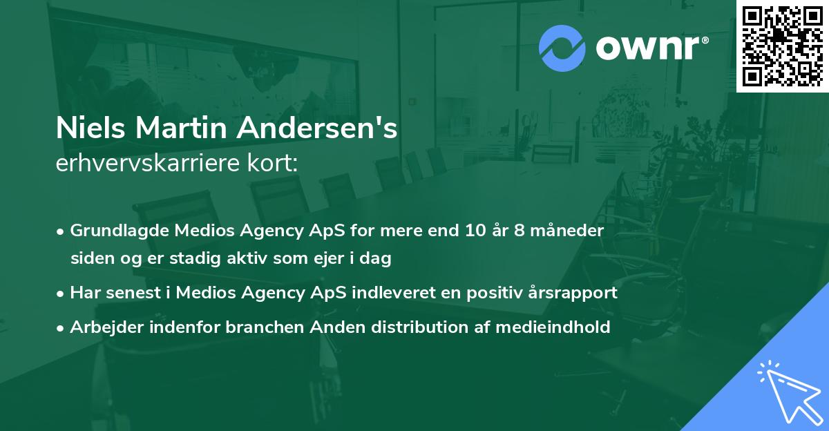Niels Martin Andersen's erhvervskarriere kort