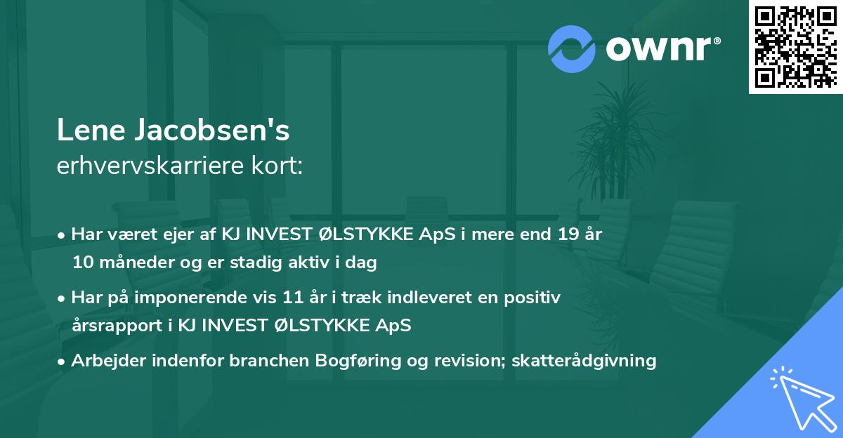 Lene Jacobsen's erhvervskarriere kort
