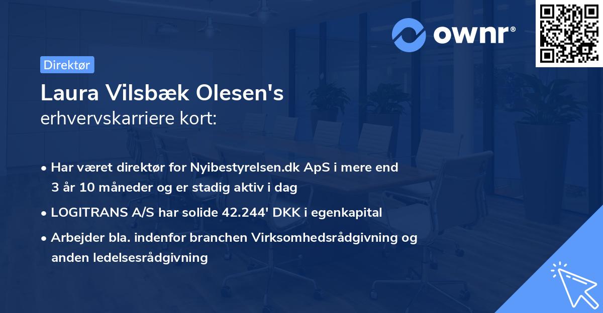 Laura Vilsbæk Olesen's erhvervskarriere kort