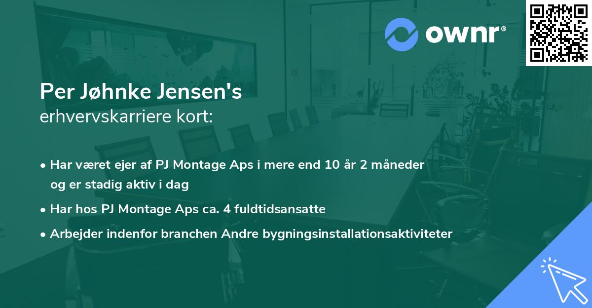 Per Jøhnke Jensen's erhvervskarriere kort
