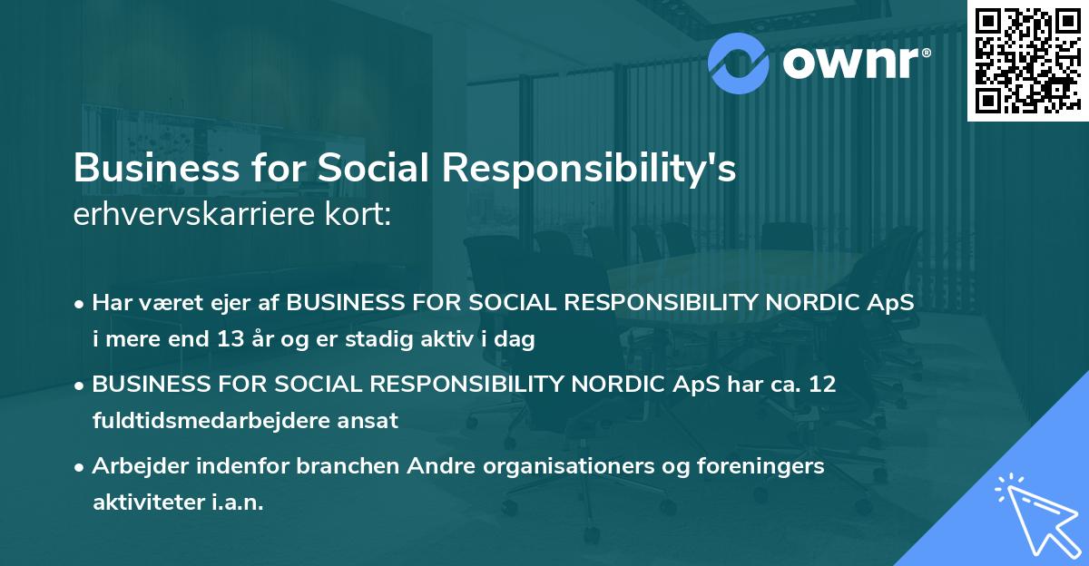 Business for Social Responsibility's erhvervskarriere kort